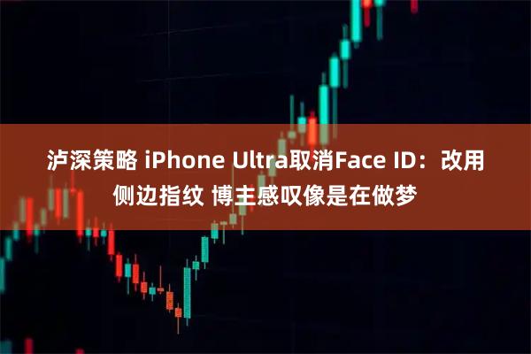 泸深策略 iPhone Ultra取消Face ID：改用侧边指纹 博主感叹像是在做梦